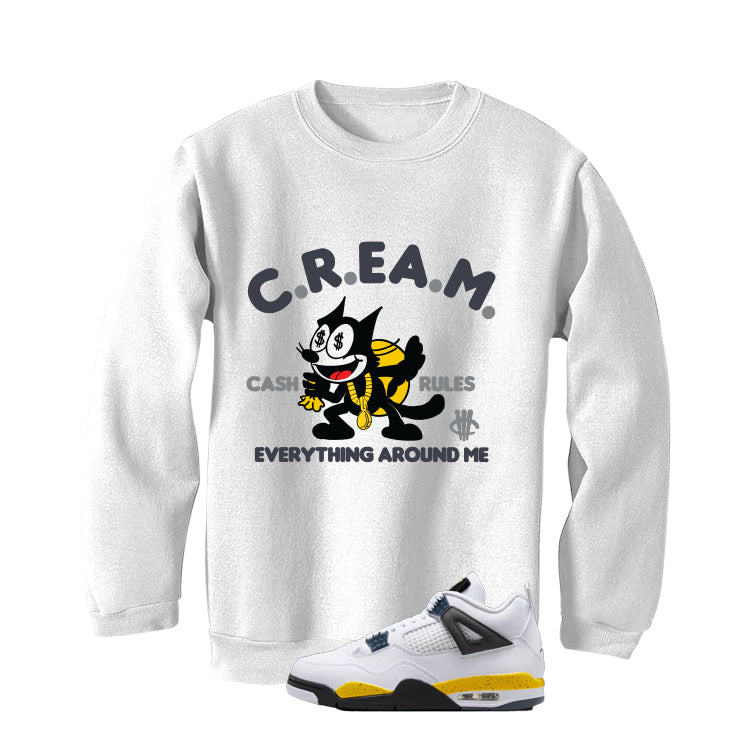 Air Jordan 4 Tour Yellow Matching T-Shirt White (Cream) product image 4