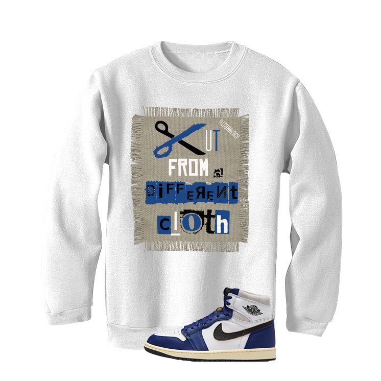 Air Jordan 1 Rare Deep Royal Blue White T-Shirt (Cut from a product image 4