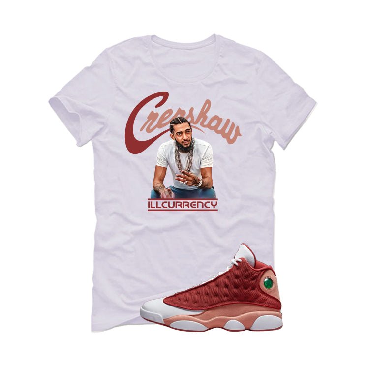 Air Jordan 13 Dune Red White T-Shirt (Crenshaw)| illcurrency product image 2