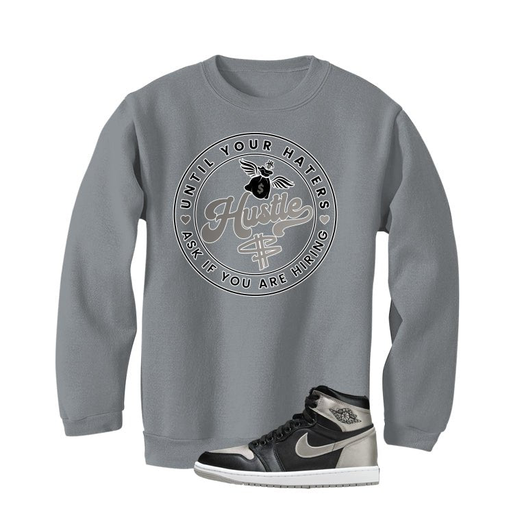 Air Jordan 1 High OG WMNS Satin Shadow Grey T-Shirt (Haters product image 4