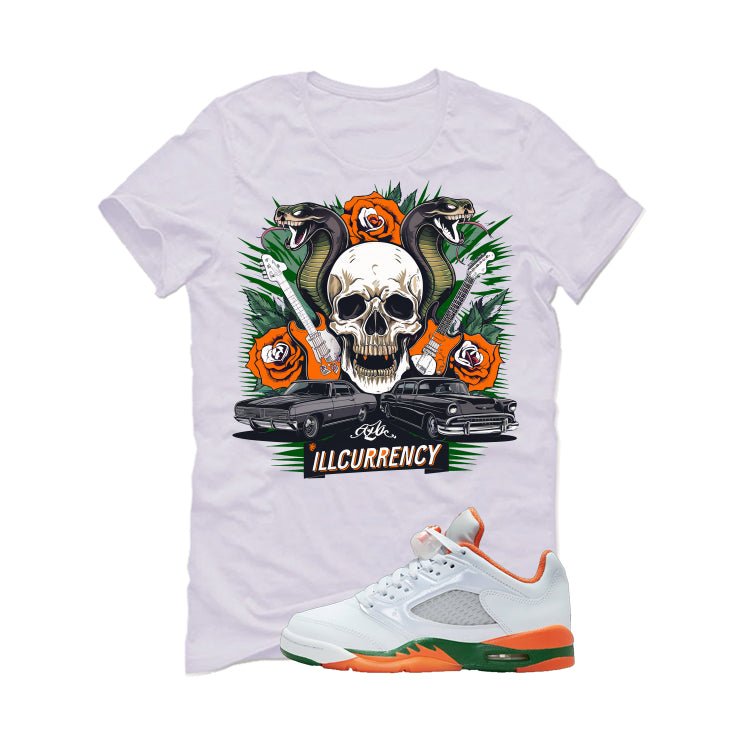 Air Jordan 5 GS Miami Hurricanes White T-Shirt (Vintage product image 2