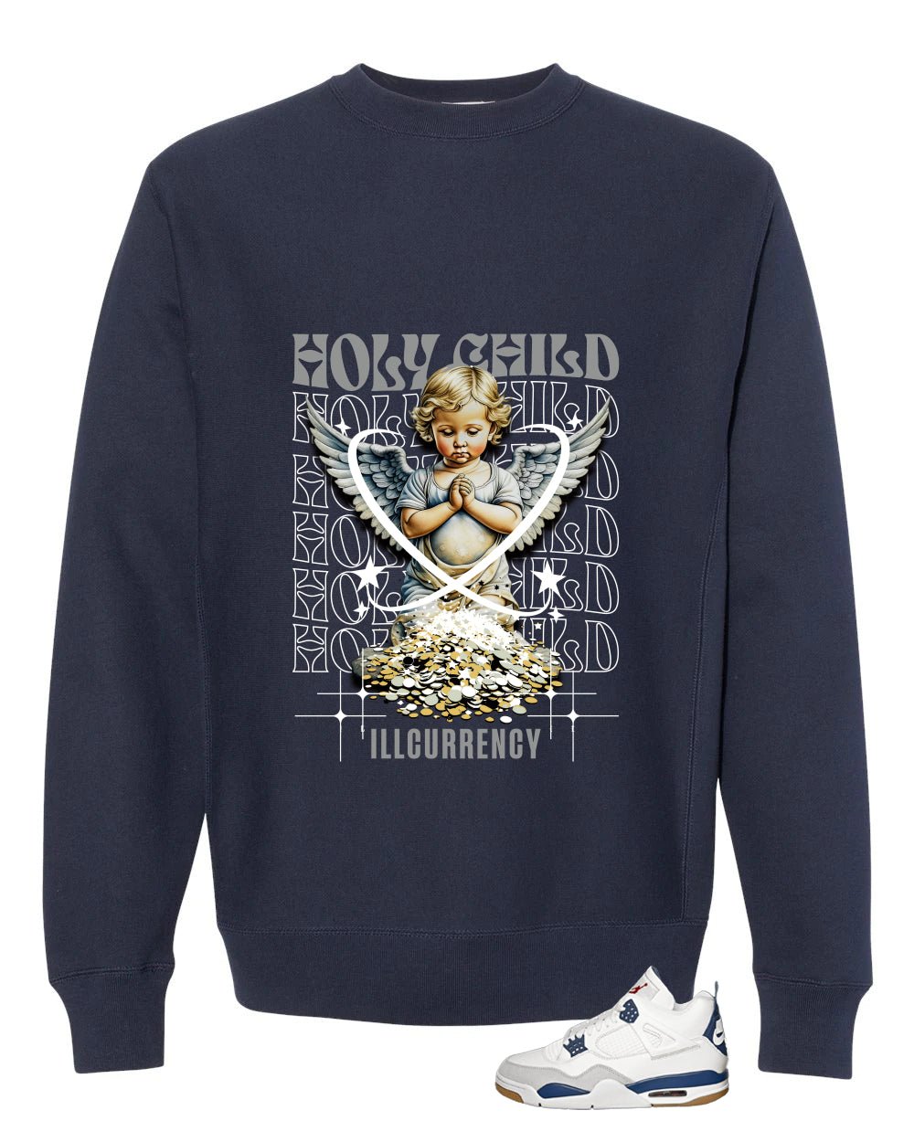 Nike SB x Air Jordan 4 Navy Blue T-Shirt (Holy Child) product image 4