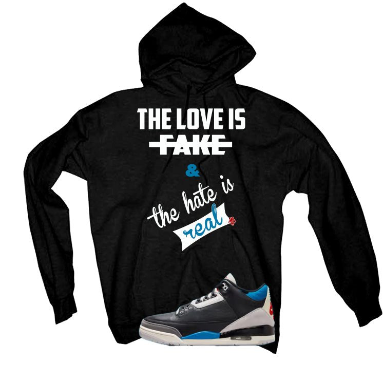 Air Jordan 3 OG Rare Black T-Shirt (Love is Fake) product image 3