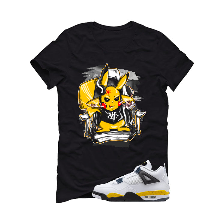 Air Jordan 4 Tour Yellow Matching T-Shirt Black (Mad product image 2