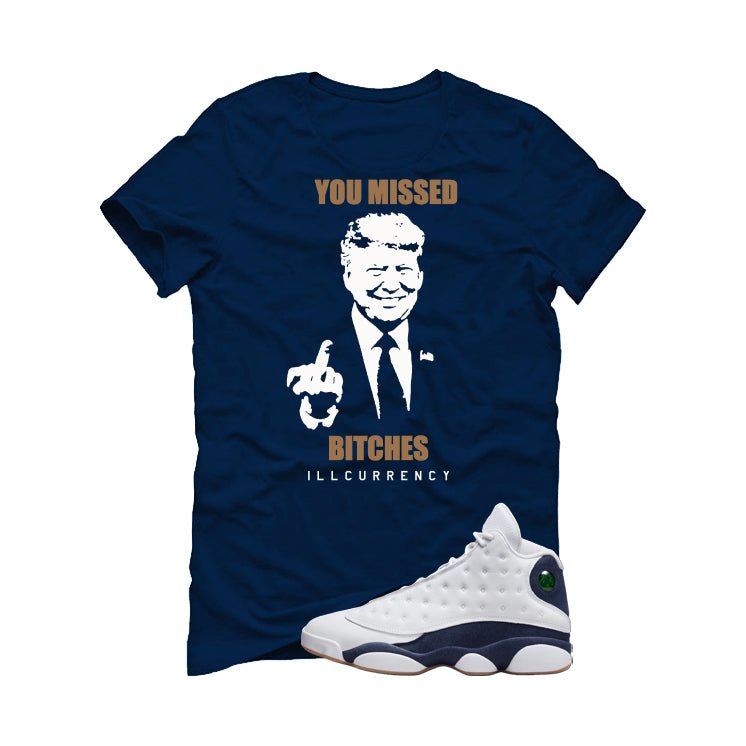 Air Jordan 13 Midnight Navy Blue T-Shirt (Trump you product image 2