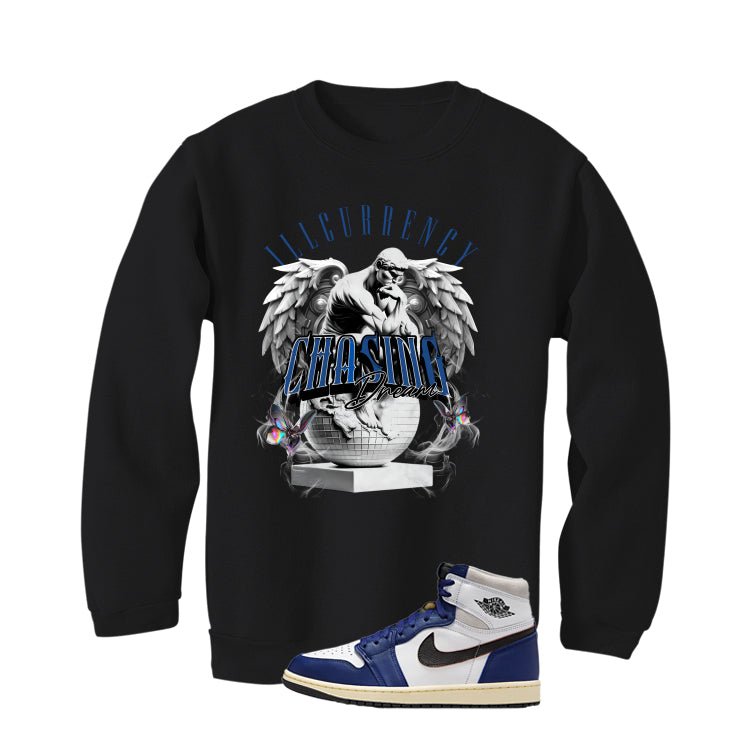 Air Jordan 1 Rare Deep Royal Blue Black T-Shirt (Chasing product image 4