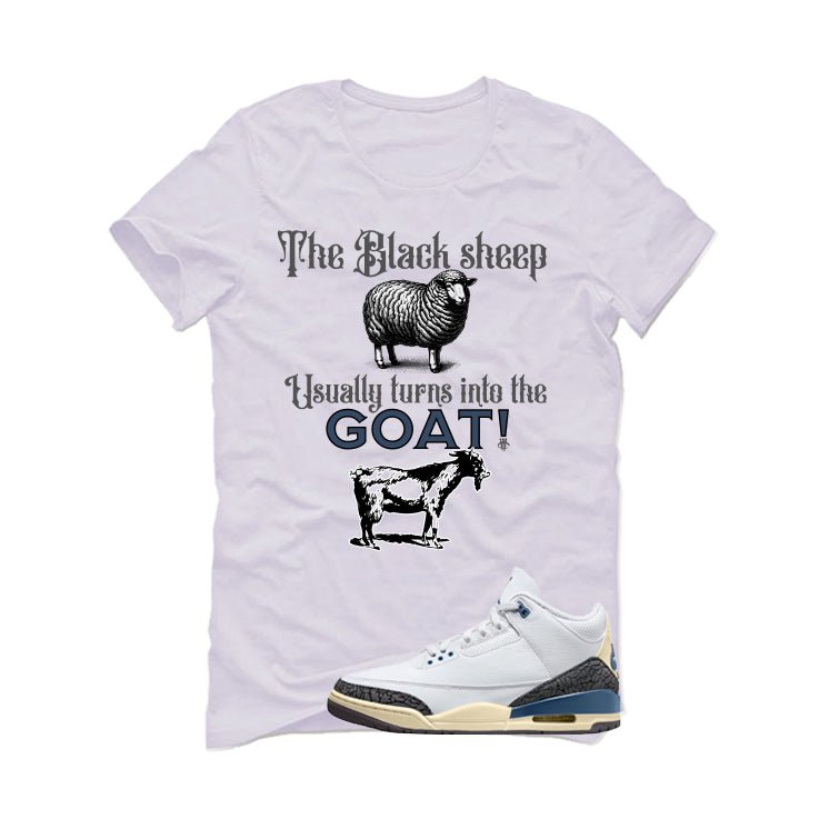 Air Jordan 3 OG SP Diffused Blue White T-Shirt (the black product image 2