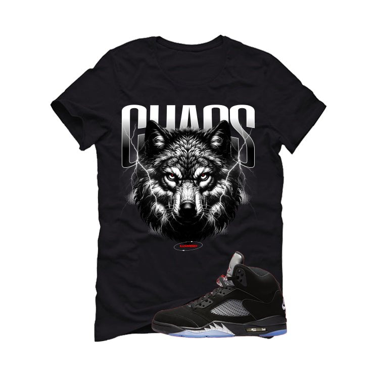 Air Jordan 5 Black Metallic Reimagined T-Shirt (Chaos) product image 2