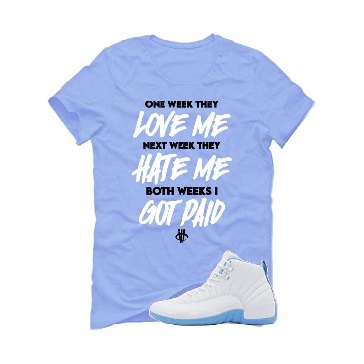 Air Jordan 12 Melo Carolina Blue T-Shirt (Paid)| illcurrency product image 2