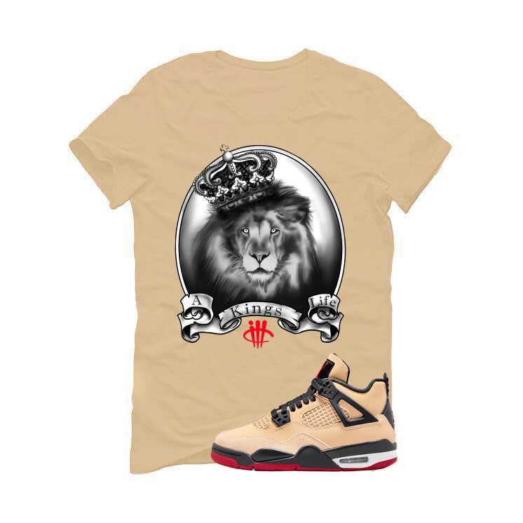 Air Jordan 4 Pizza (GS) Tan T-Shirt (A Kings Life) product image 2