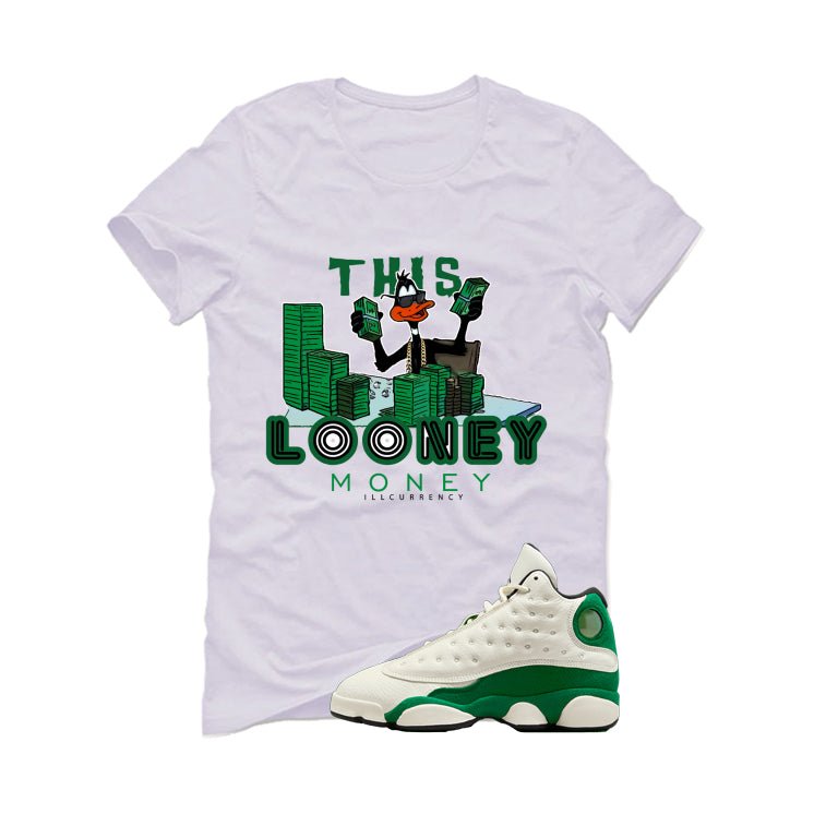 Air Jordan 13 GS Pine Green White T-Shirt (Looney Money) product image 2