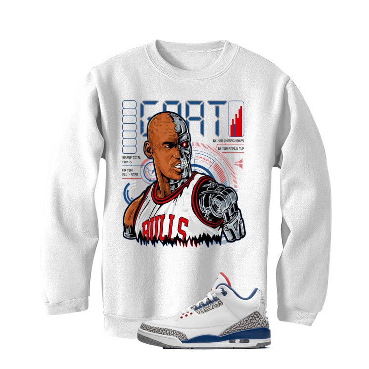 Air Jordan 3 True Blue Matching T-Shirt White (Goat MJ product image 4