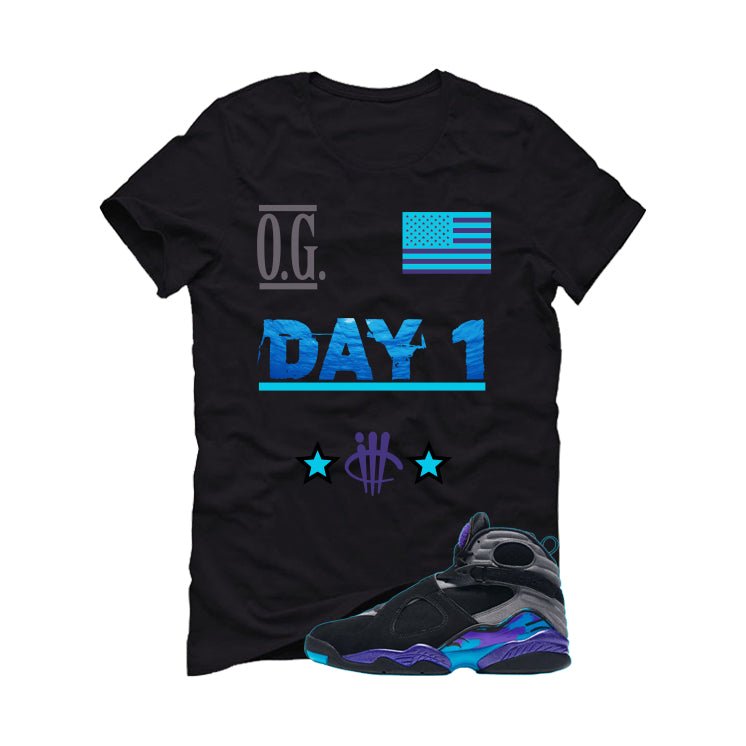 Air Jordan 8 OG Aqua Black T-Shirt (OG Day 1)| illcurrency product image 2