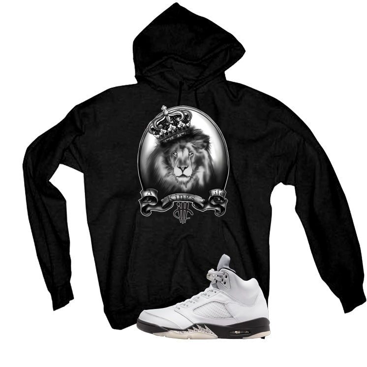 Air Jordan 5 White Black T-Shirt (A Kings Life)| illcurrency product image 3