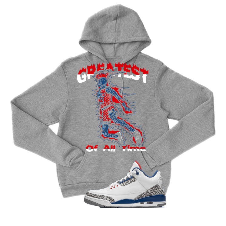 Air Jordan 3 True Blue Matching T-Shirt Grey (Greatest of product image 3