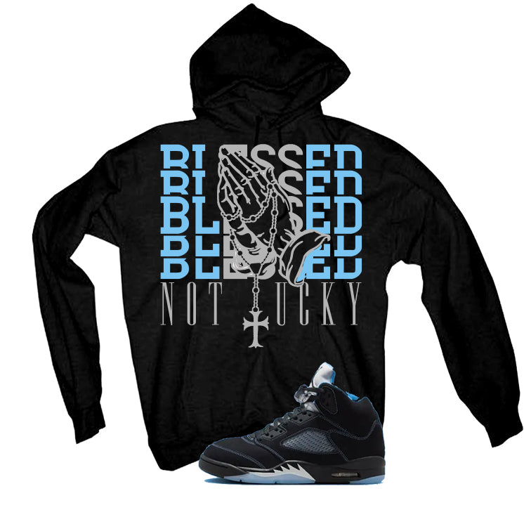 Air Jordan 5 Black/University Blue Matching T-Shirt Black product image 3