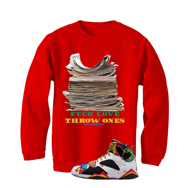Air Jordan 7 Miro Matching T-Shirt Red (Fck Love) product image 4