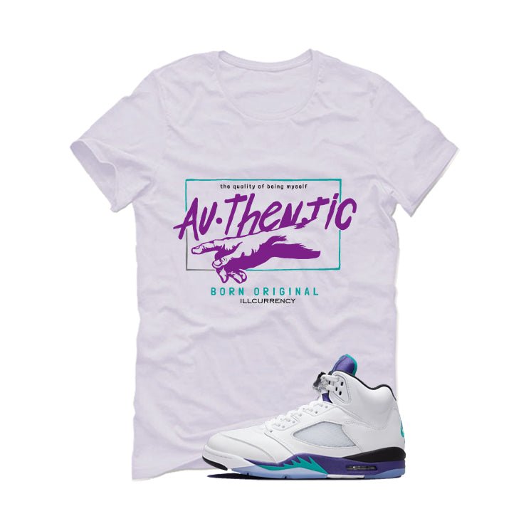 Air Jordan 5 OG Grape White T-Shirt (Authentic)| illcurrency product image 2