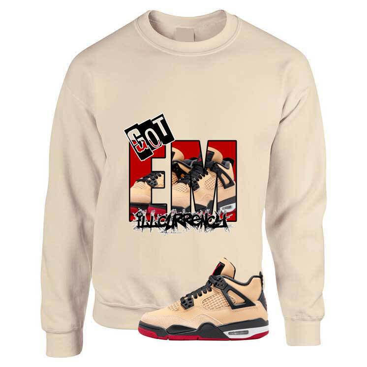 Air Jordan 4 Pizza (GS) Tan T-Shirt (GOT EM)| illcurrency product image 3