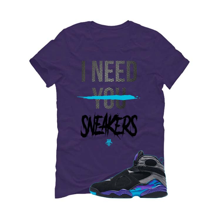 Air Jordan 8 OG Aqua Purple T-Shirt (I need your sneakers) product image 2