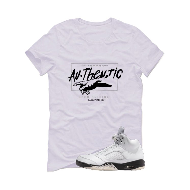 Air Jordan 5 White Black T-Shirt (Authentic)| illcurrency product image 2