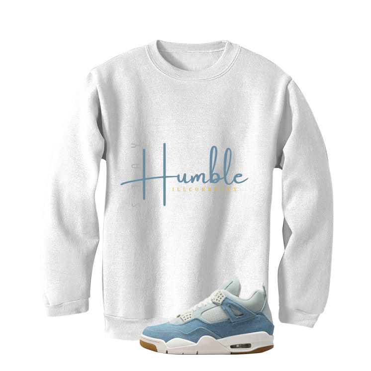 Air Jordan 4 Denim Worn Blue White T-Shirt (Stay Humble) product image 4