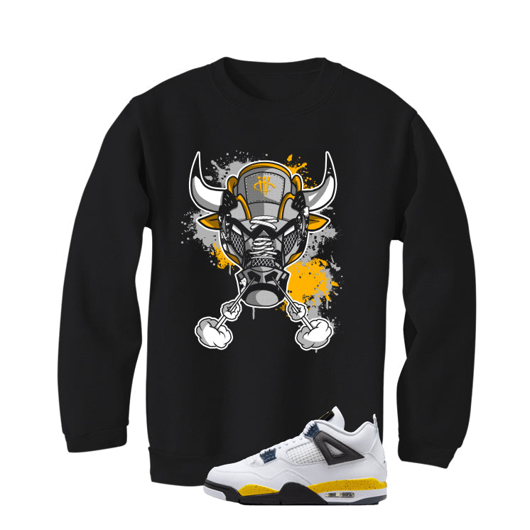 Air Jordan 4 Tour Yellow Matching T-Shirt Black (Bull #4) product image 4