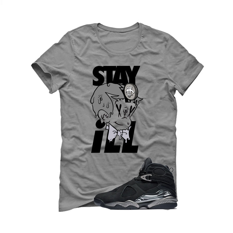 Air Jordan 8 Chrome Matching T-Shirt Grey (Stay ill) product image 2