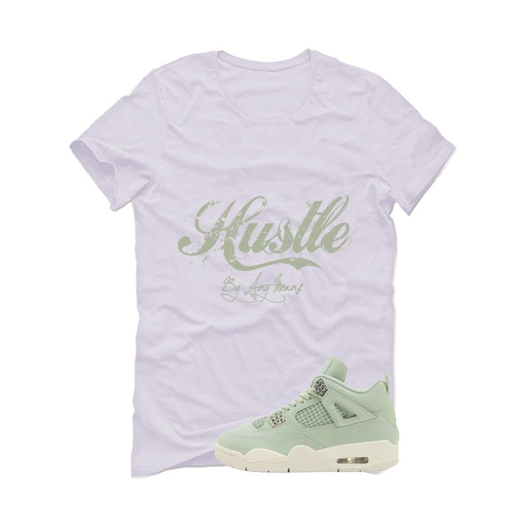 Air Jordan 4 WMNS Seafoam White T-Shirt (Hustle By Any product image 2