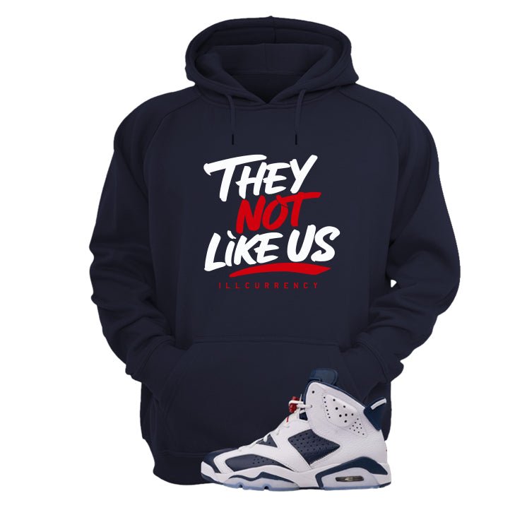 Air Jordan 6 Olympic Navy Blue T-Shirt (They not like us) product image 3