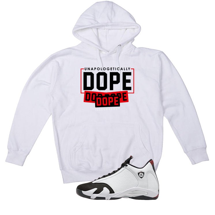 Air Jordan 14 Black Toe White T-Shirt (DOPE)| illcurrency product image 3