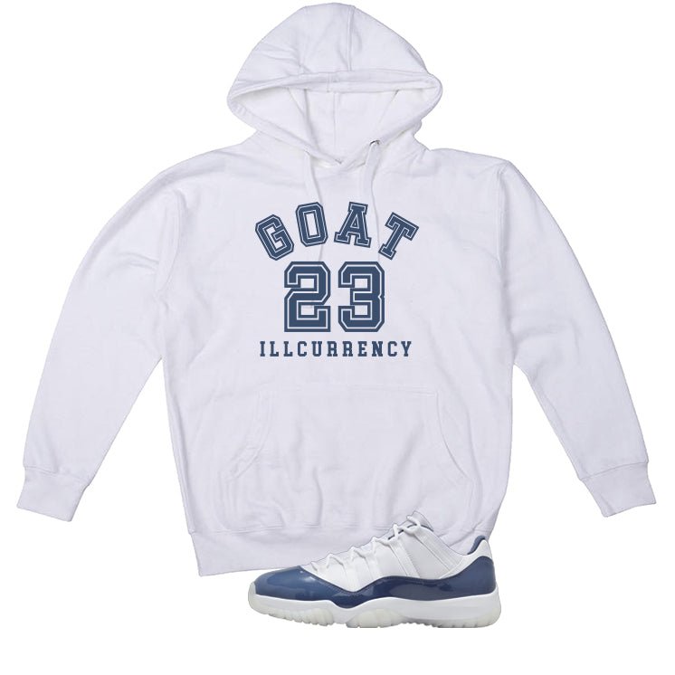 Air Jordan 11 Low Diffused Blue White T-Shirt (GOAT 23) product image 3