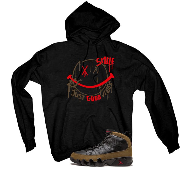 Air Jordan 9 Olive Black T-Shirt (Smile)| illcurrency product image 3