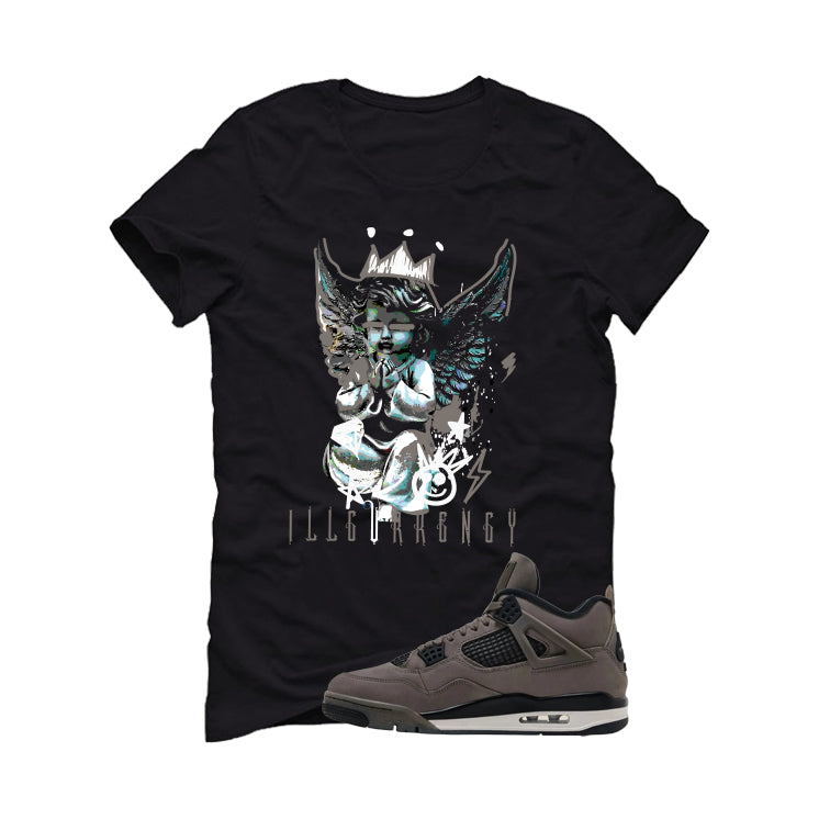 Air Jordan 4 Cave Stone Black T-Shirt (Graffiti Angel) product image 2