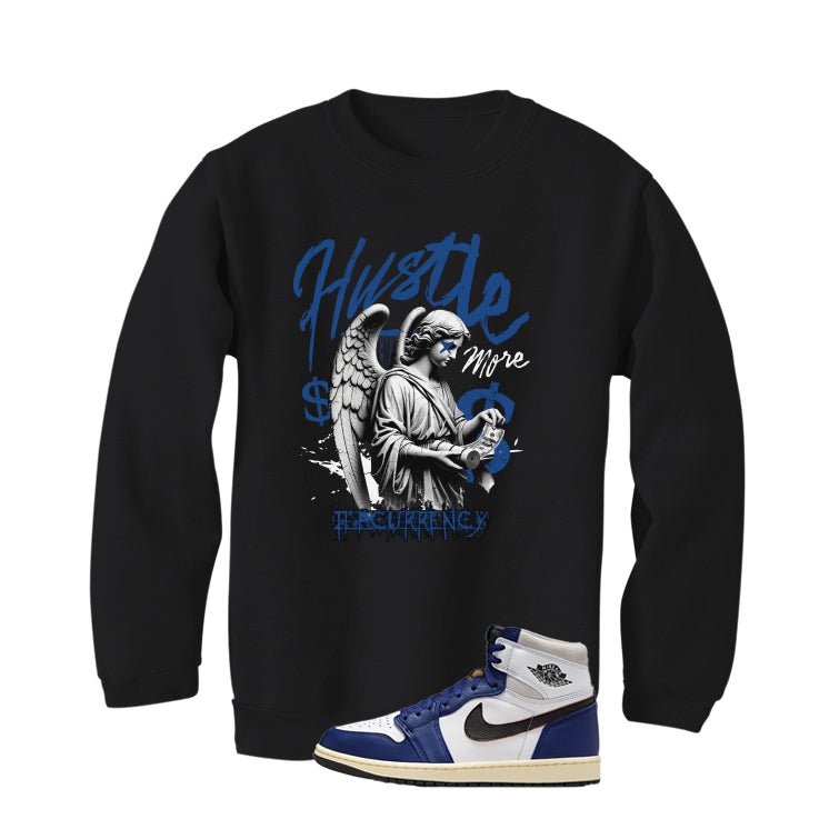 Air Jordan 1 Rare Deep Royal Blue Black T-Shirt (Hustle product image 4