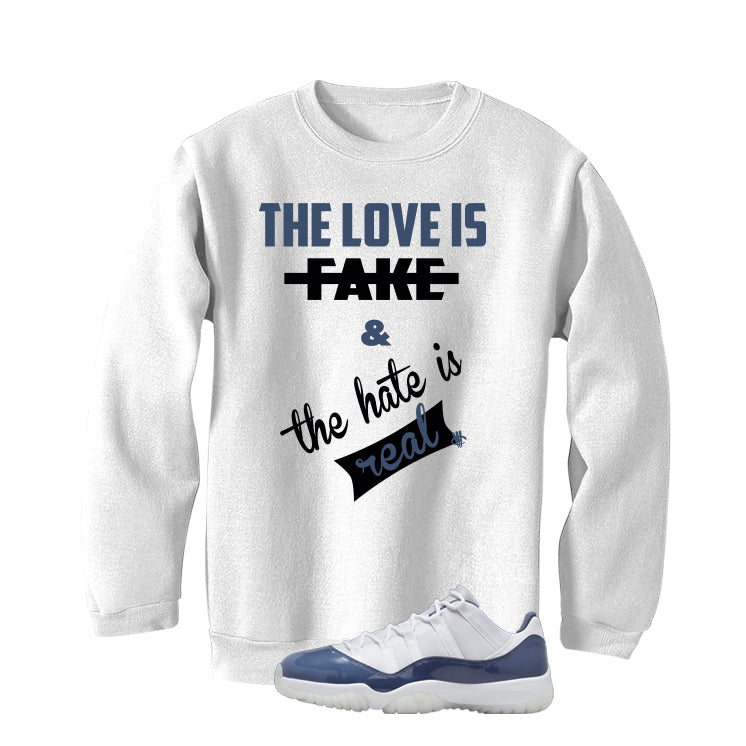 Air Jordan 11 Low Diffused Blue White T-Shirt (Love is product image 4
