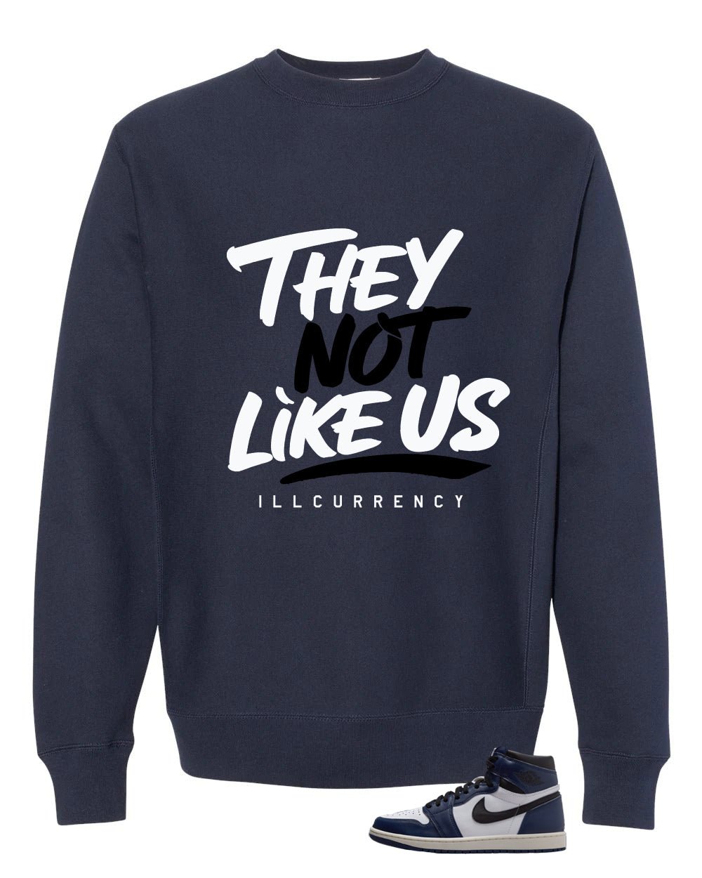 Air Jordan 1 High OG Midnight Navy Blue T-Shirt (They not product image 4