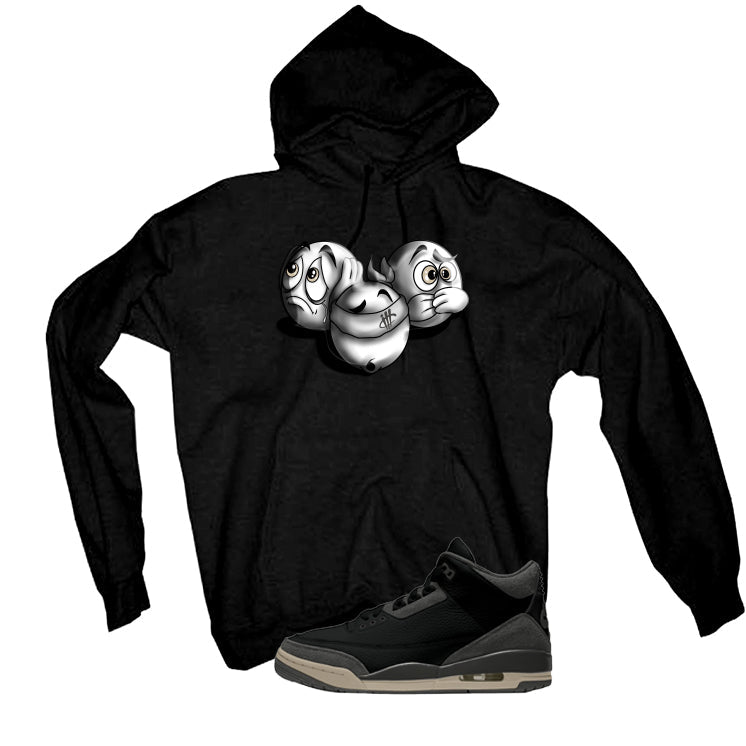 A Ma Maniere x Air Jordan 3 Black T-Shirt (SEE NO EVIL) product image 3