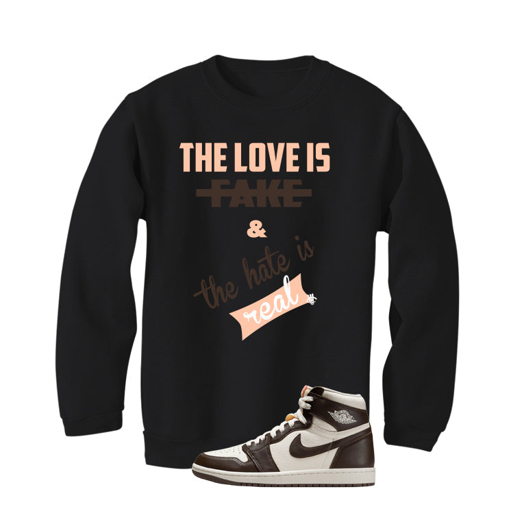 Air Jordan 1 High OG Baroque Brown Black T-Shirt (Love Is product image 4