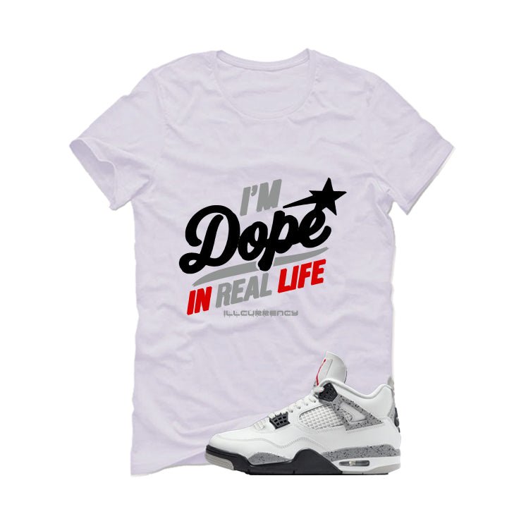 Air Jordan 4 White Cement T-Shirt (DOPE)| illcurrency product image 2