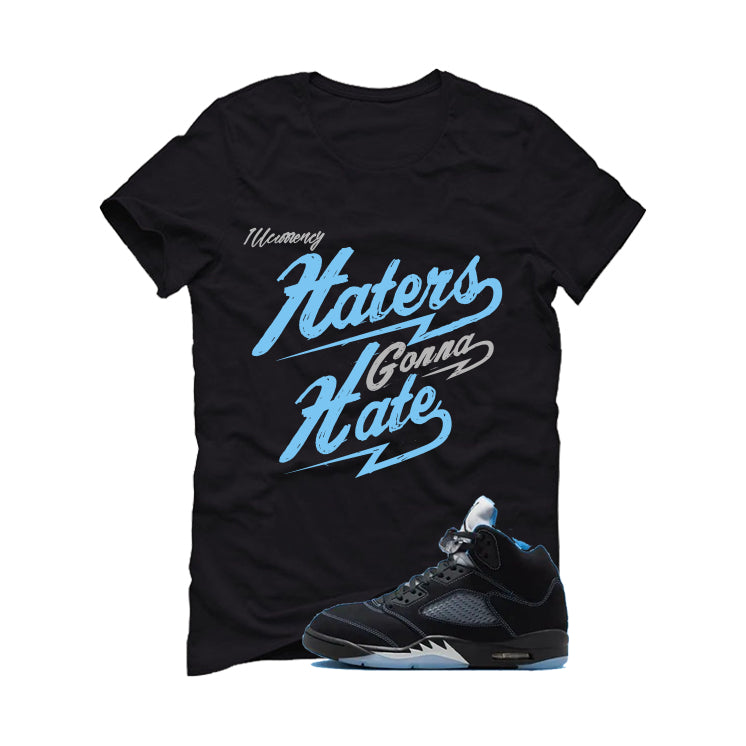 Air Jordan 5 Black/University Blue Matching T-Shirt Black product image 2