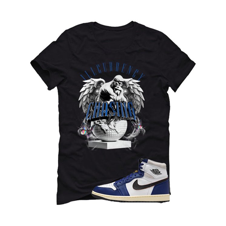 Air Jordan 1 Rare Deep Royal Blue Black T-Shirt (Chasing product image 2