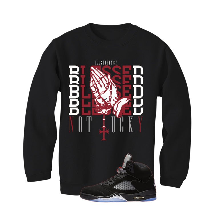 Air Jordan 5 Black Metallic Reimagined T-Shirt (Blessed not product image 4
