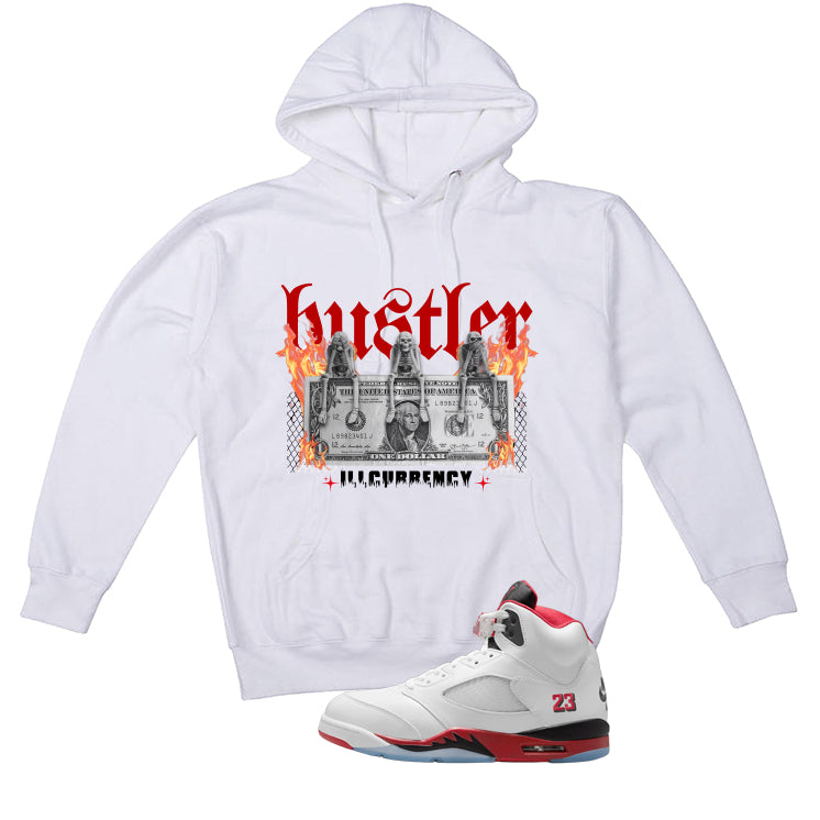 Air Jordan 5 Fire Red Black Tongue White T-Shirt (See No product image 3