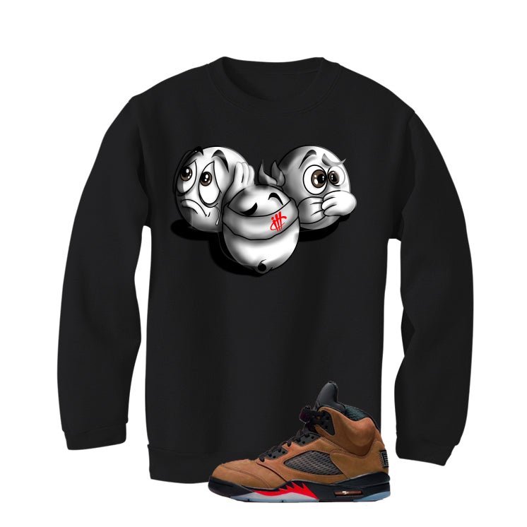 Air Jordan 5 Archaeo Brown Black T-Shirt (SEE NO EVIL) product image 4