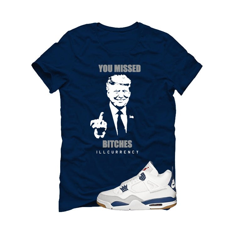 Nike SB x Air Jordan 4 Navy Blue T-Shirt (Trump you product image 2