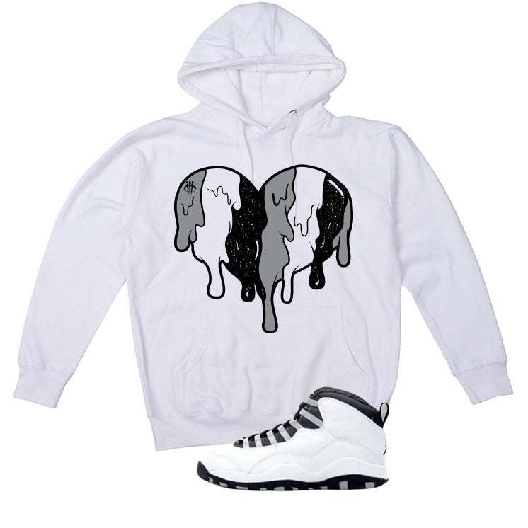Air Jordan 10 OG Steel White T-Shirt (Heart)| illcurrency product image 3