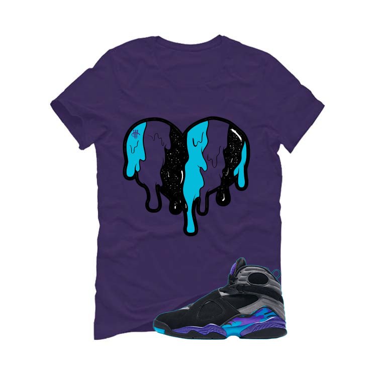 Air Jordan 8 OG Aqua Purple T-Shirt (Heart)| illcurrency product image 2