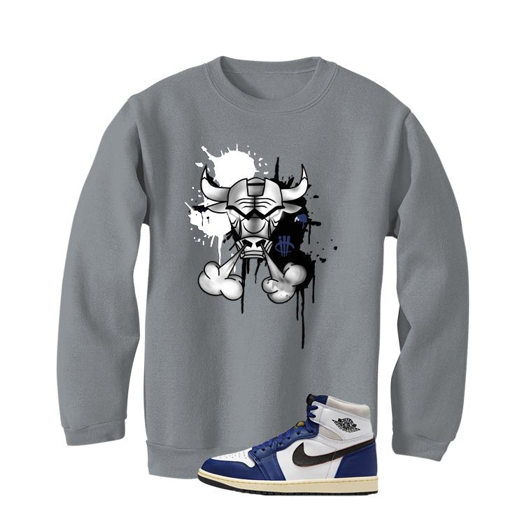 Air Jordan 1 Rare Deep Royal Blue Grey T-Shirt (Iron Bull) product image 4