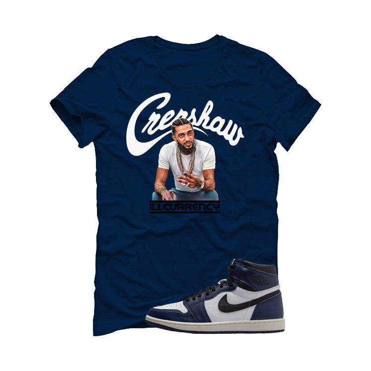 Air Jordan 1 High OG Midnight Navy Blue T-Shirt (Crenshaw) product image 2